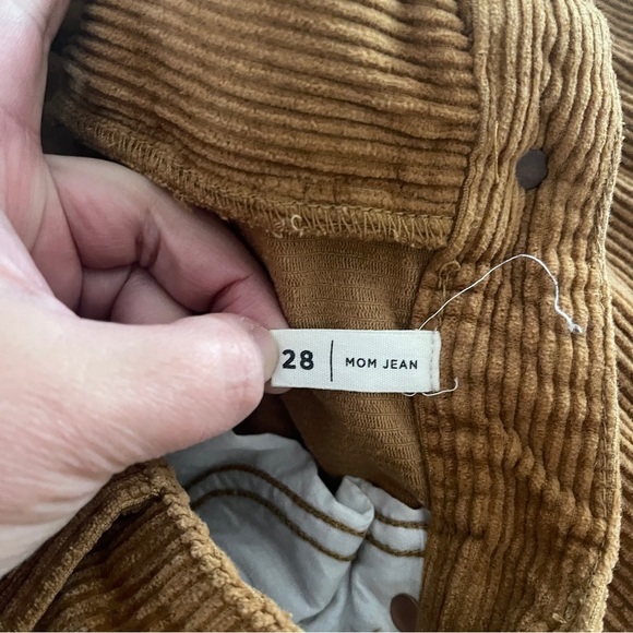 PacSun Tan Brown Corduroy Mom Pants Women's 28 - Picture 5 of 11